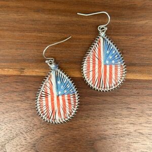 American flag teardrop earrings